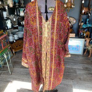 Ladies Size Large Indian Style Tassel Caftan Dress